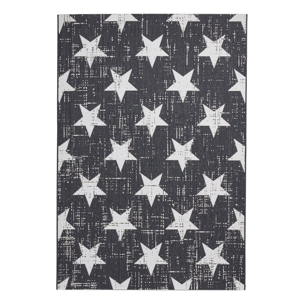 Bílo-černý venkovní koberec 290x200 cm Santa Monica - Think Rugs - Bonami.cz