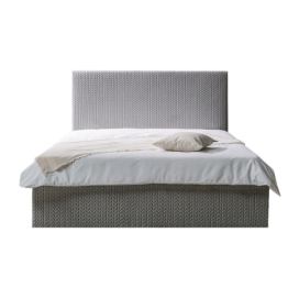 Světle šedá čalouněná dvoulůžková postel s úložným prostorem s roštem 160x200 cm Adele - Bobochic Paris