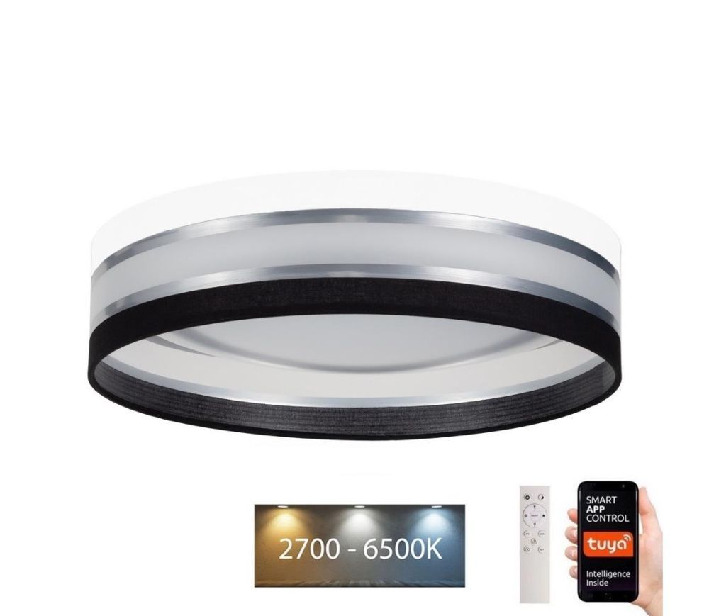  LED Stmívatelné stropní svítidlo SMART CORAL 24W/230V Wi-Fi Tuya černá/bílá +DO  -  Svět-svítidel.cz