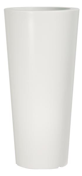 Plust - Designový květináč ILIE GLOSS, Ø 37 x 75 cm - bílý - 