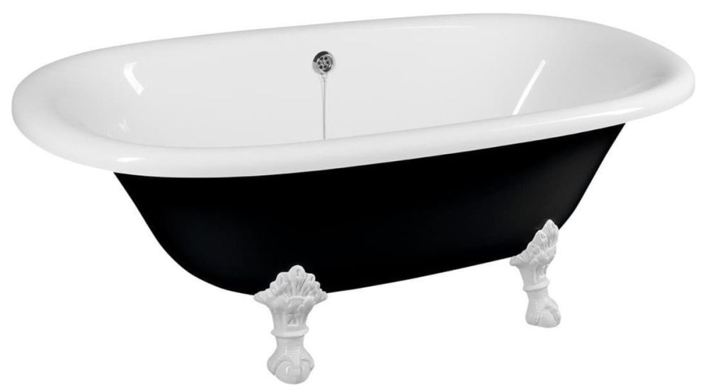 Volně stojící vana Polysan REGATA 175x85 cm levá i pravá černo/bílá 10261 - Siko - koupelny - kuchyně