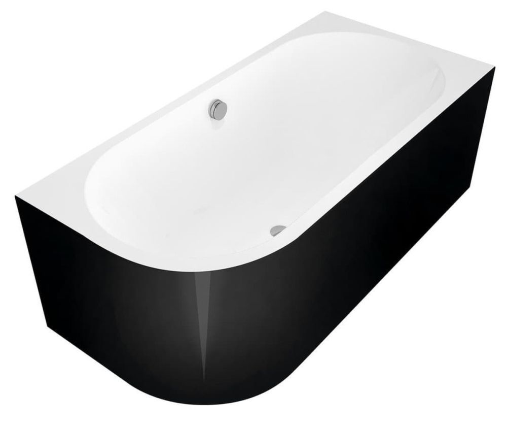 Obdélníková vana Polysan VIVA 180x75 cm akrylát pravá černo/bílá 72129MB - Siko - koupelny - kuchyně