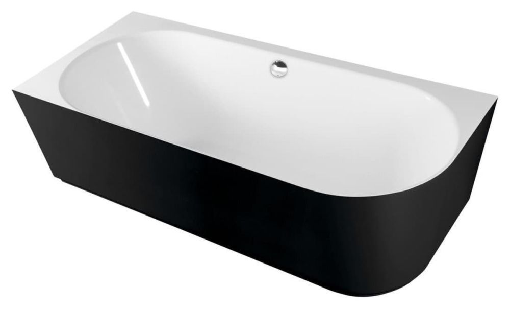Rohová vana Polysan SUSSI 160x70 cm litý mramor levá černo/bílá 80219L - Siko - koupelny - kuchyně