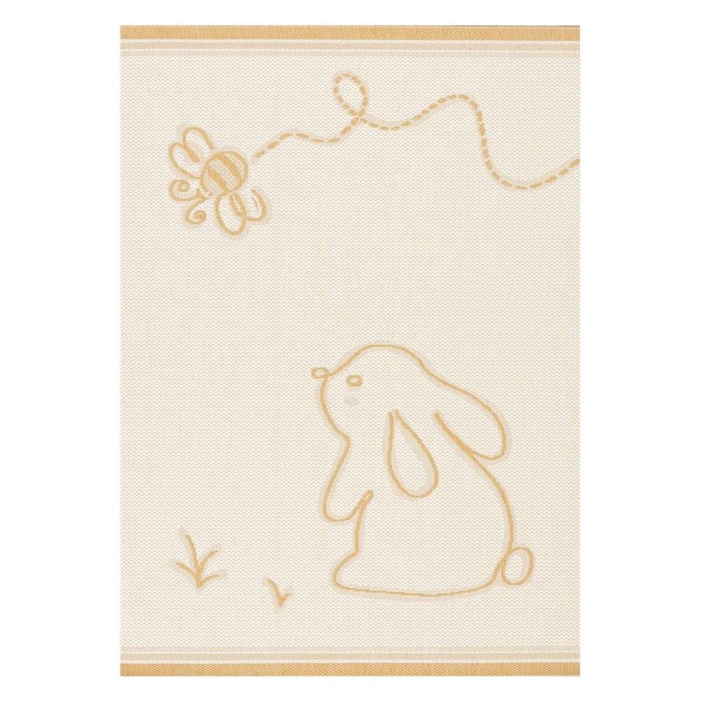 Žluto-béžový antialergenní dětský koberec 230x160 cm Rabbit and Bee - Yellow Tipi - Bonami.cz