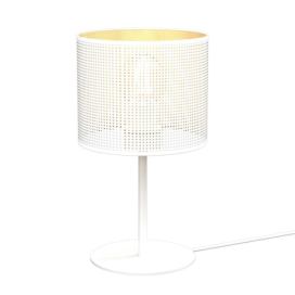  Stolní lampa LOFT SHADE 1xE27/60W/230V pr. 18 cm bílá/zlatá 