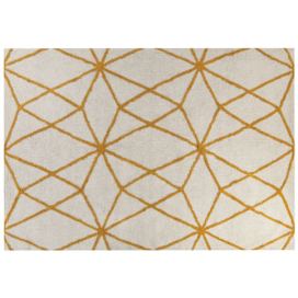 Bavlněný shaggy koberec 160 x 230 cm krémový/ žlutý MARAND