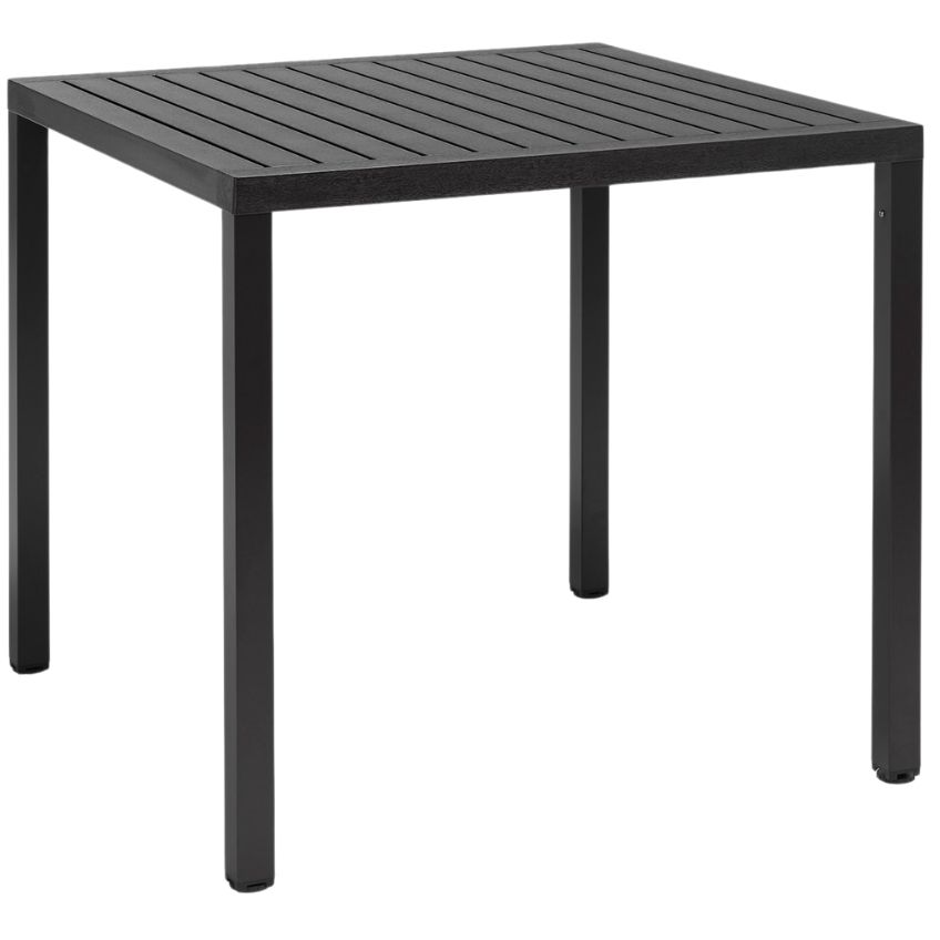 Nardi Antracitově šedý plastový zahradní stůl Cube 80 x 80 cm - Designovynabytek.cz