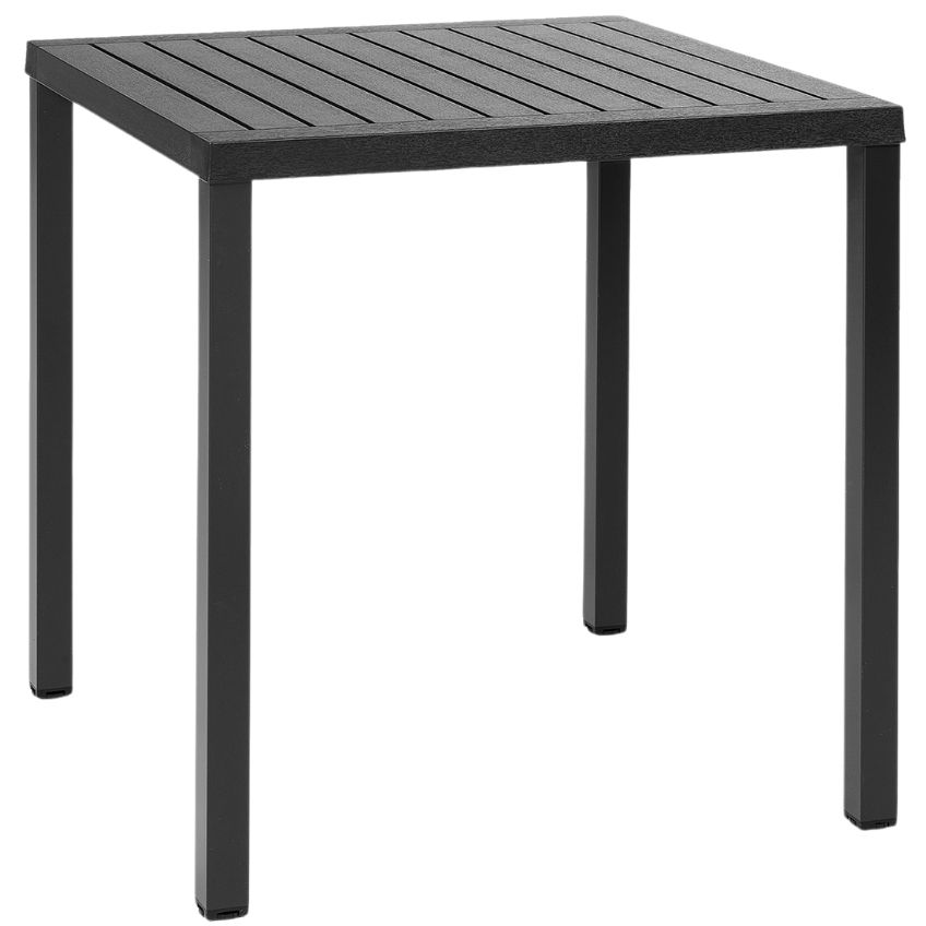 Nardi Antracitově šedý plastový zahradní stůl Cube 70 x 70 cm - Designovynabytek.cz