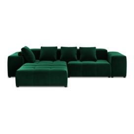 Zelená sametová rohová pohovka (variabilní) Rome Velvet - Cosmopolitan Design