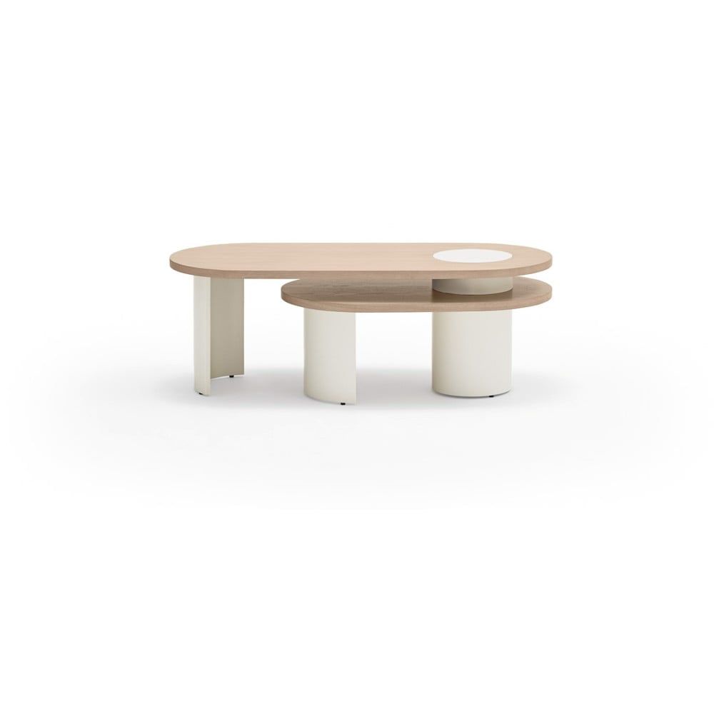 Bílý konferenční stolek v dekoru jasanu 120x50 cm Nori - Teulat - Bonami.cz