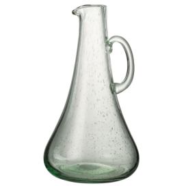 Zelený skleněný džbán s bublinkami Yones L - 19*19*34cm J-Line by Jolipa