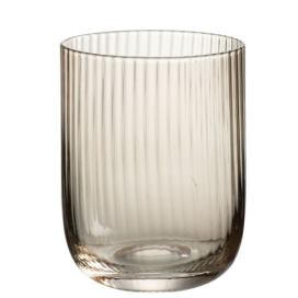 Jantarová sklenička na vodu s vroubkováním Ralph - Ø7*9cm / 260ml J-Line by Jolipa