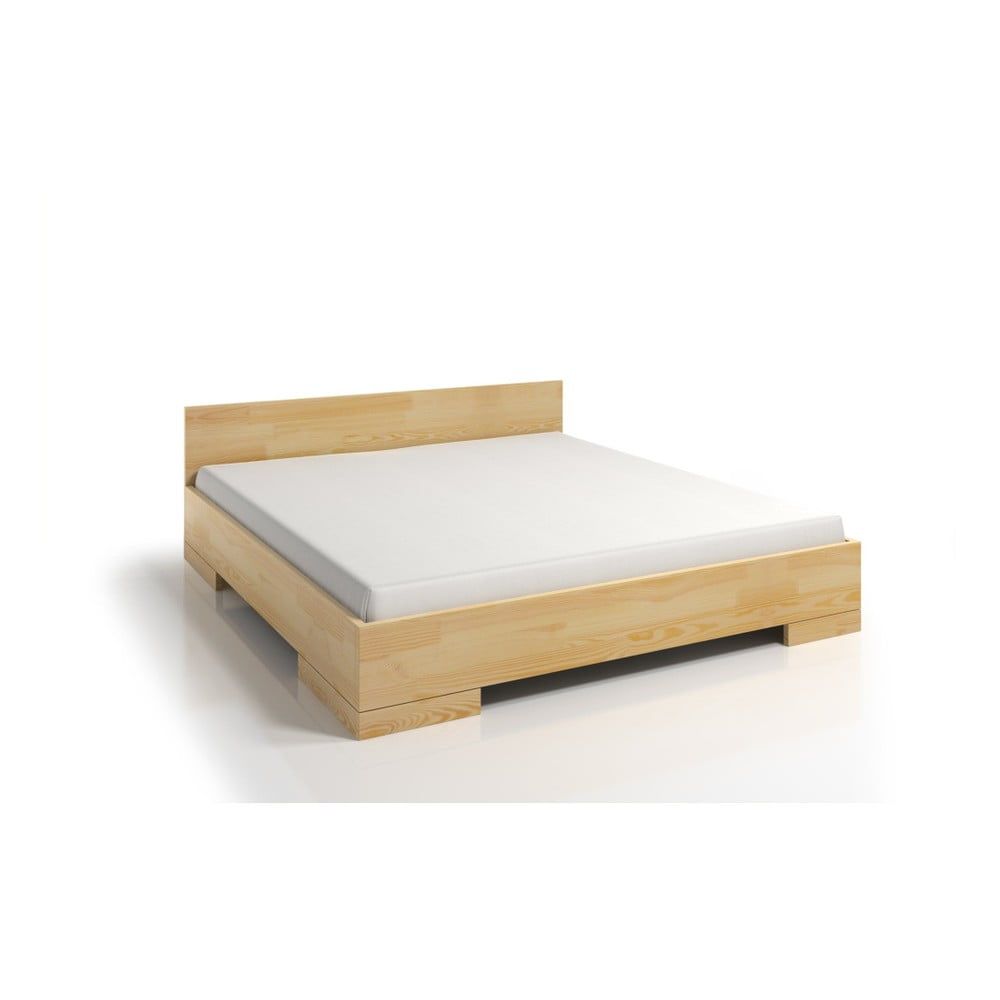Dvoulůžková postel z borovicového dřeva s úložným prostorem SKANDICA Spectrum, 200 x 200 cm - Bonami.cz