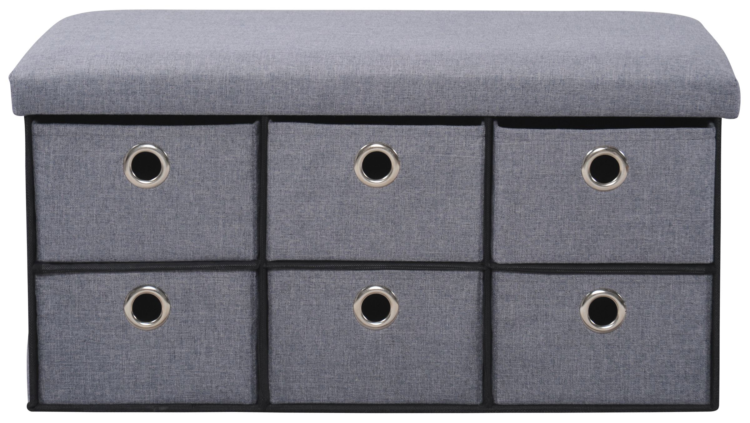 Sedací lavice s úložnými boxy Kesper, šedá, 80,5 x 40 x 40 cm - EMAKO.CZ s.r.o.