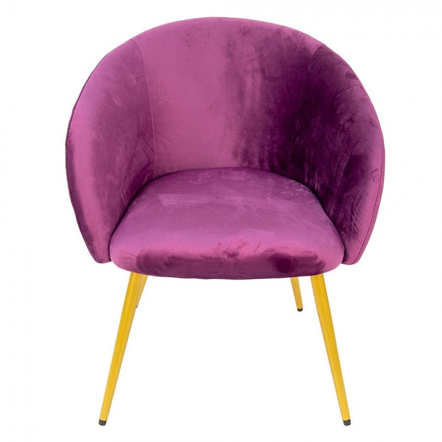 Fialová sametová židle / křesílko Tarra - 65*64*74 cm Clayre & Eef - LaHome - vintage dekorace