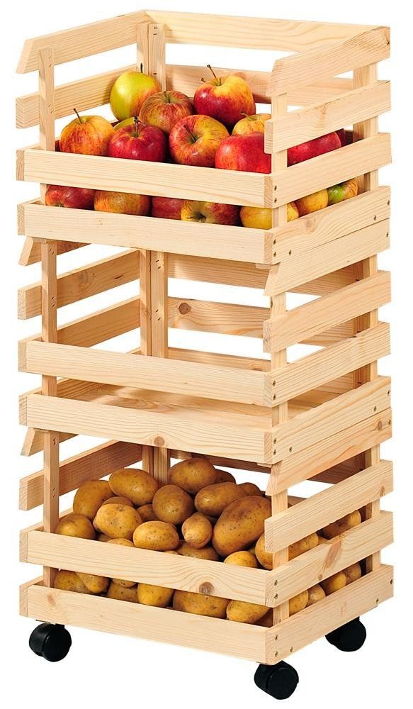 Kesper Dřevěný stojan na ovoce nebo zeleninu, 80 x 34 cm - EDAXO.CZ s.r.o.