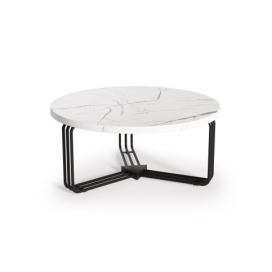 ANTICA Konferenční stolek Deska Bílý mramor, Rošt Černý (2p=1szt)