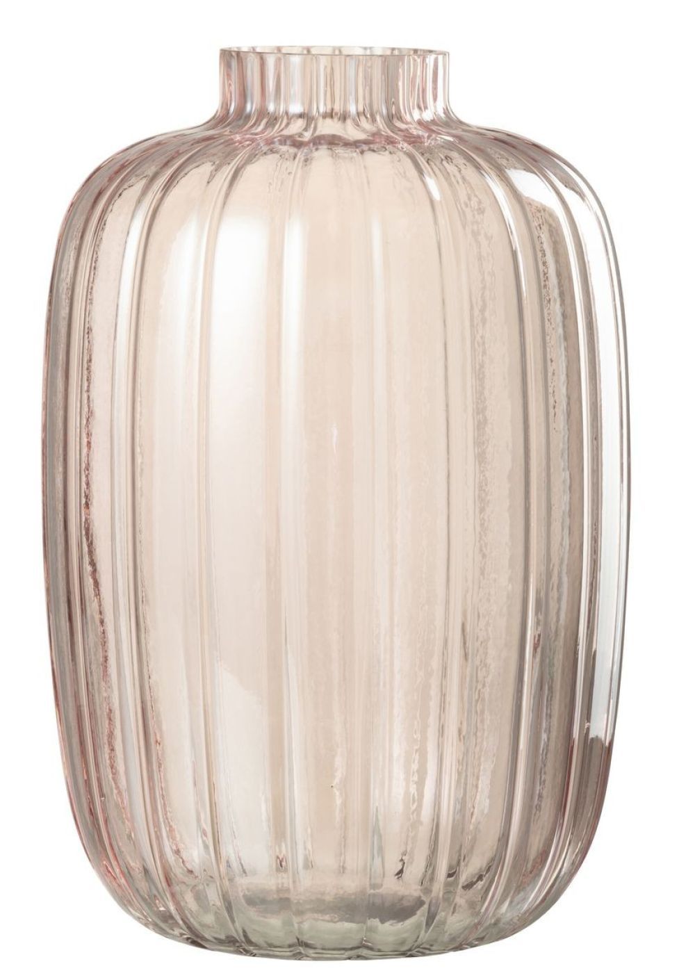Růžová skleněná váza s úzkým hrdlem Junna L - Ø 20*30 cm J-Line by Jolipa - LaHome - vintage dekorace