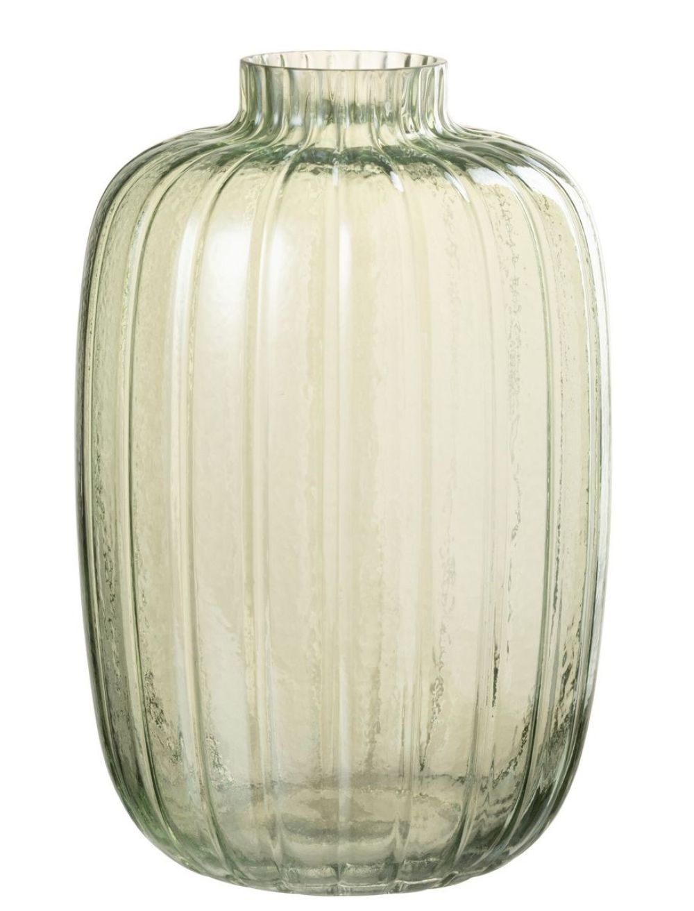 Zelená skleněná váza s úzkým hrdlem Junna L - Ø 20*30 cm J-Line by Jolipa - LaHome - vintage dekorace