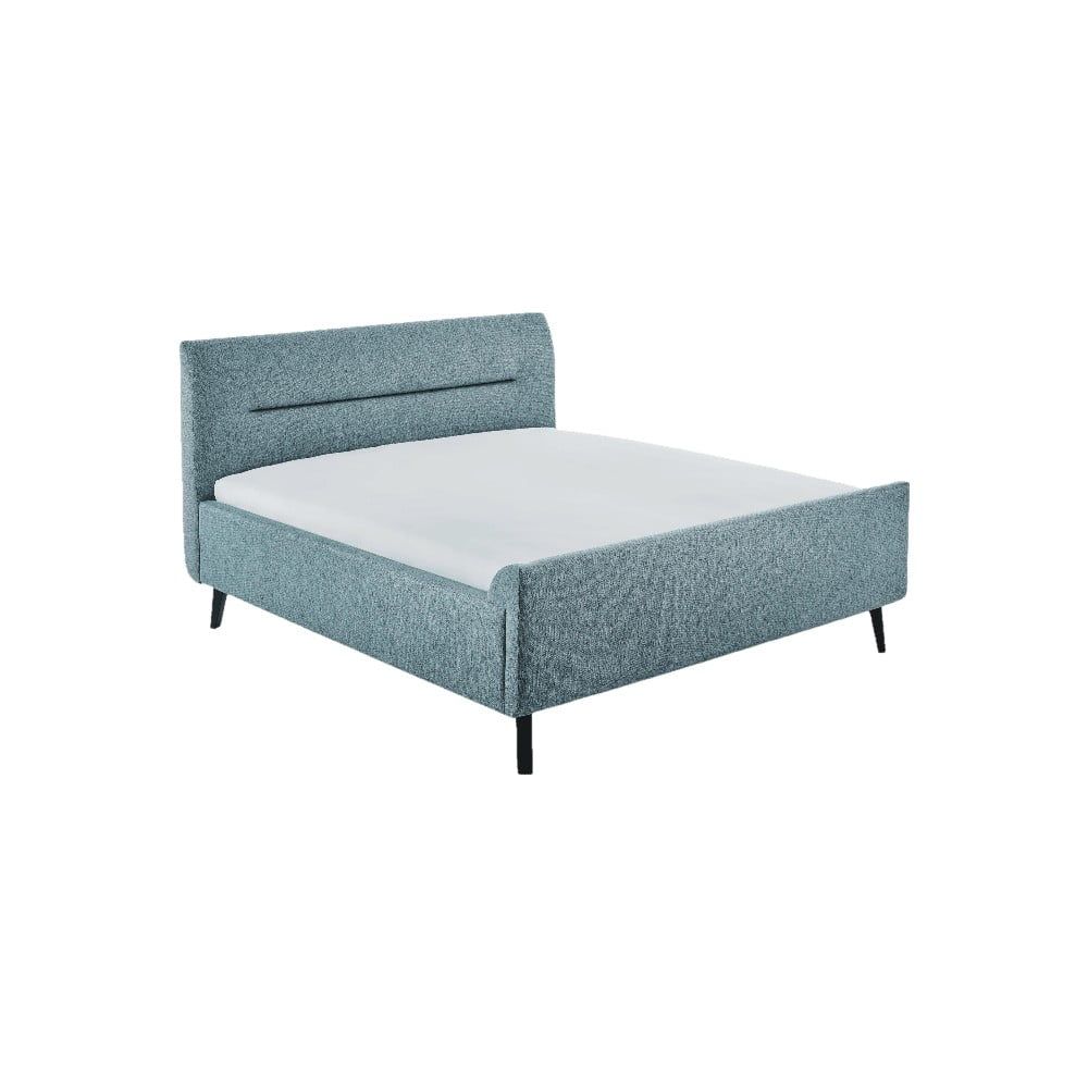 Modrá čalouněná dvoulůžková postel s úložným prostorem a roštem 180x200 cm Enjoy - Meise Möbel - Bonami.cz