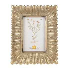 Zlatý antik fotorámeček se zdobnými květy - 20*3*24 cm / 10*15 cm Clayre & Eef LaHome - vintage dekorace