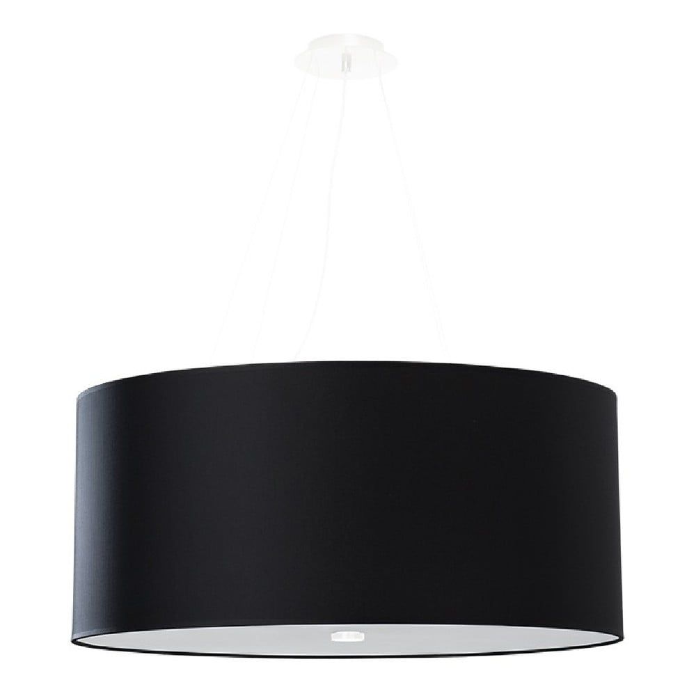 Černé závěsné svítidlo se skleněným stínidlem ø 60 cm Volta – Nice Lamps - Bonami.cz
