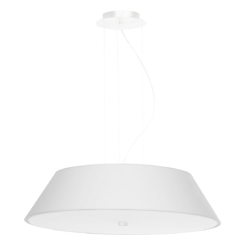 Bílé závěsné svítidlo se skleněným stínidlem ø 60 cm Hektor – Nice Lamps - Bonami.cz