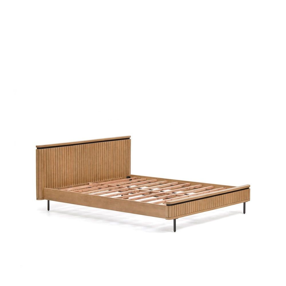 Dvoulůžková postel z mangového dřeva s roštem 160x200 cm v přírodní barvě Licia – Kave Home - Bonami.cz