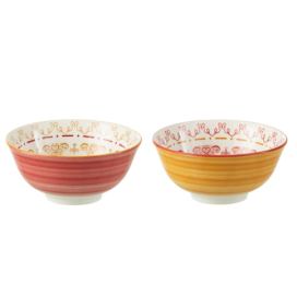 Set 2ks barevná porcelánová miska Bowl Jam - Ø15*7cm/ 570ml J-Line by Jolipa