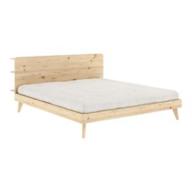Dvoulůžková postel s roštem 180x200 cm v přírodní barvě Retreat – Karup Design
