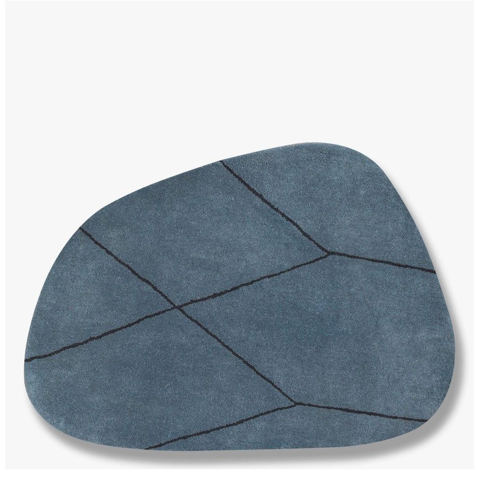Modrý vlněný koberec 120x154 cm Shape – Mette Ditmer Denmark - Bonami.cz