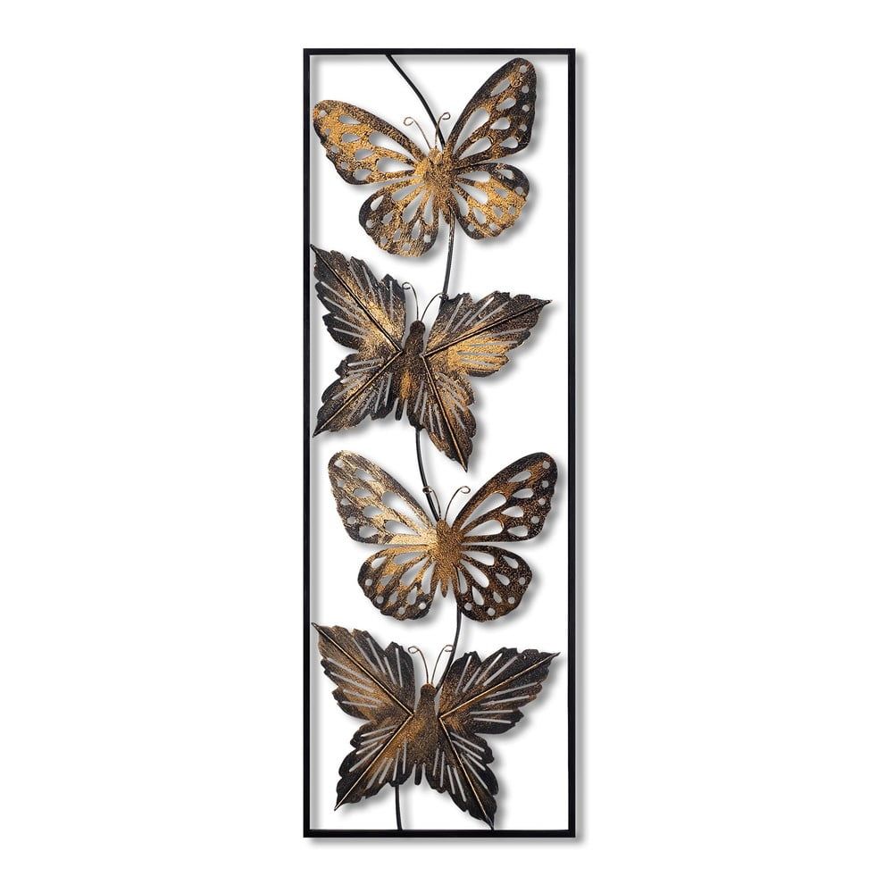 Kovová nástěnná dekorace 100x35 cm Butterfly – Wallity - Bonami.cz