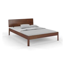 Tmavě hnědá dvoulůžková postel z borovicového dřeva 140x200 cm Ammer – Skandica