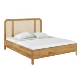 Dvoulůžková postel z dubového dřeva 180x200 cm v přírodní barvě Harmark – Skandica