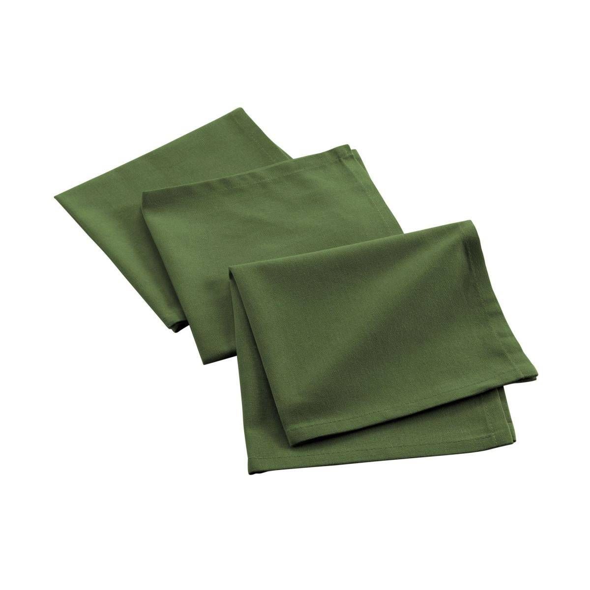 Douceur d\'intérieur Bavlněné ubrousky MISTRAL, recyklovaná bavlna, 3 ks, zelený - EMAKO.CZ s.r.o.
