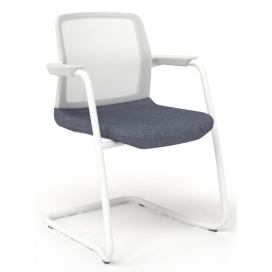 NARBUTAS - Židle WIND SWA324 s bílým rámem a lakovanou podnoží