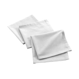 Douceur d\'intérieur Bavlněné ubrousky MISTRAL, recyklovaná bavlna, 3 ks, bílé