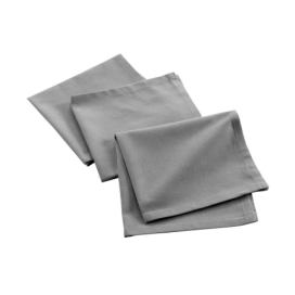 Douceur d\'intérieur Bavlněné ubrousky MISTRAL, recyklovaná bavlna, 3 ks, šedý