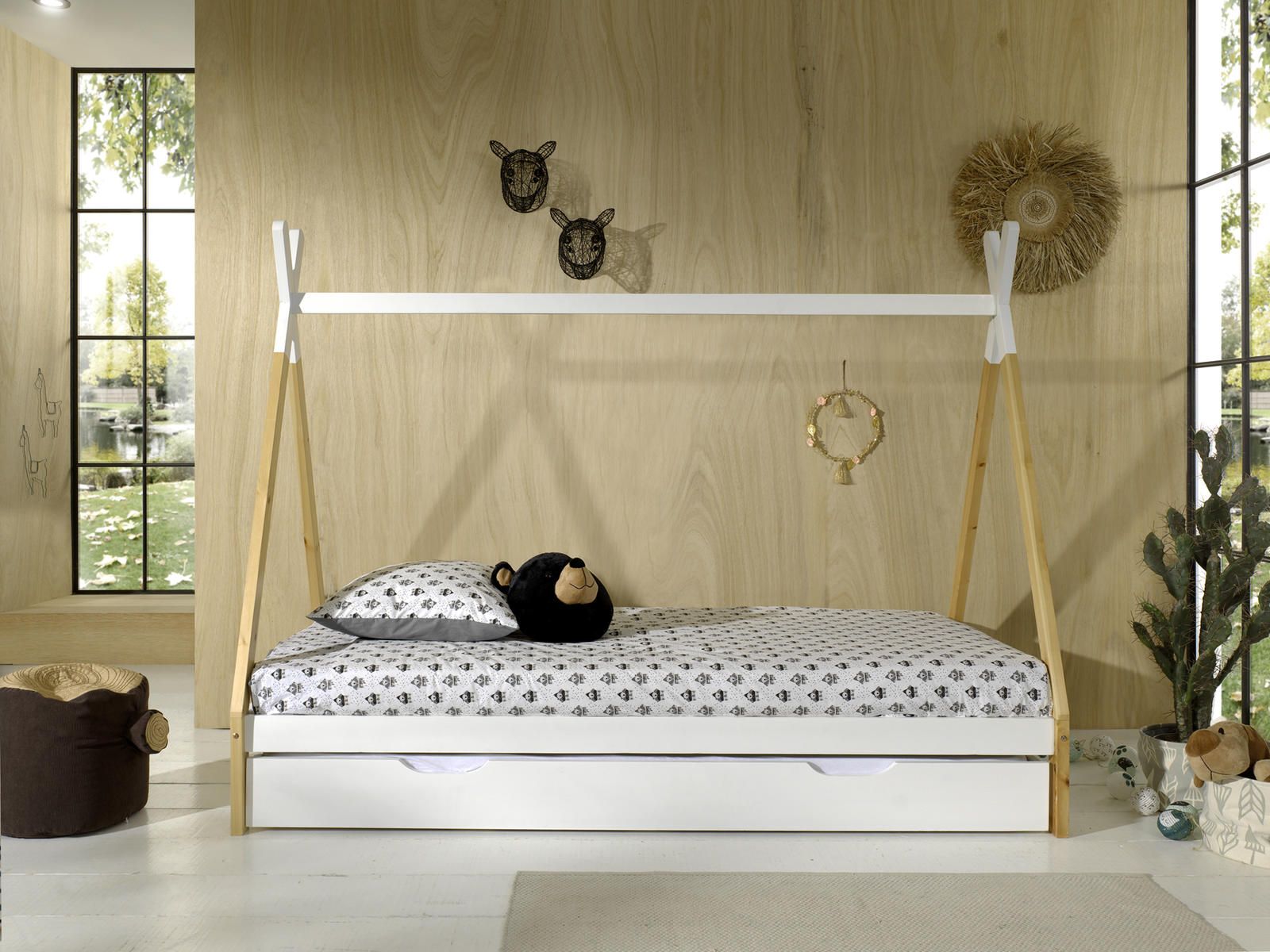 Aldo Domečková postel s přistýlkou bílá Vigi - Nábytek ALDO