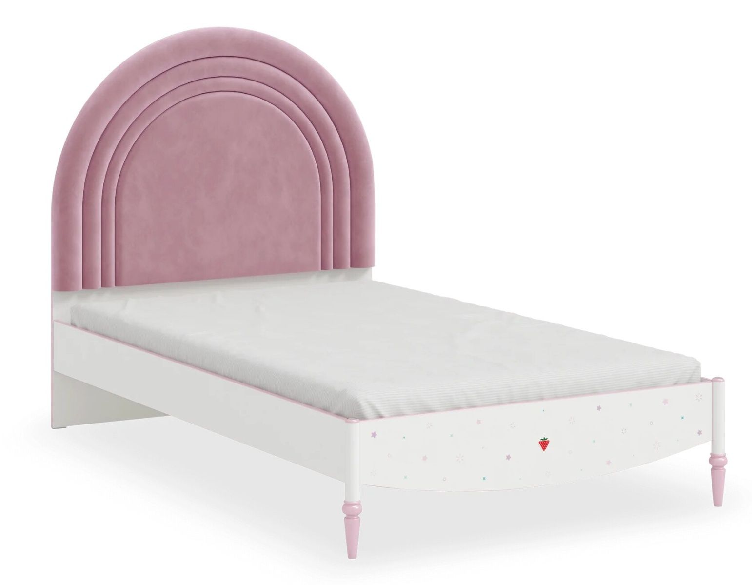 Dětská postel Susy 120x200cm - bílá/růžová - Nábytek Harmonia s.r.o.