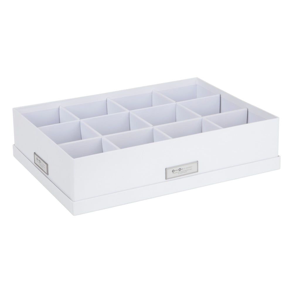 Bílý úložný box s 12 přihrádkami Bigso Box of Sweden Jakob, 31 x 43 cm - Bonami.cz