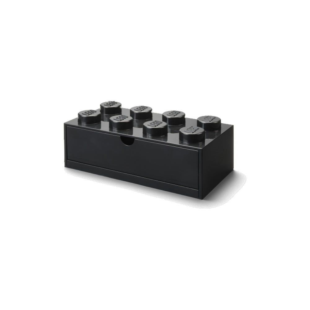 Černý stolní box se zásuvkou LEGO® Brick, 31,6 x 11,3 cm - Bonami.cz