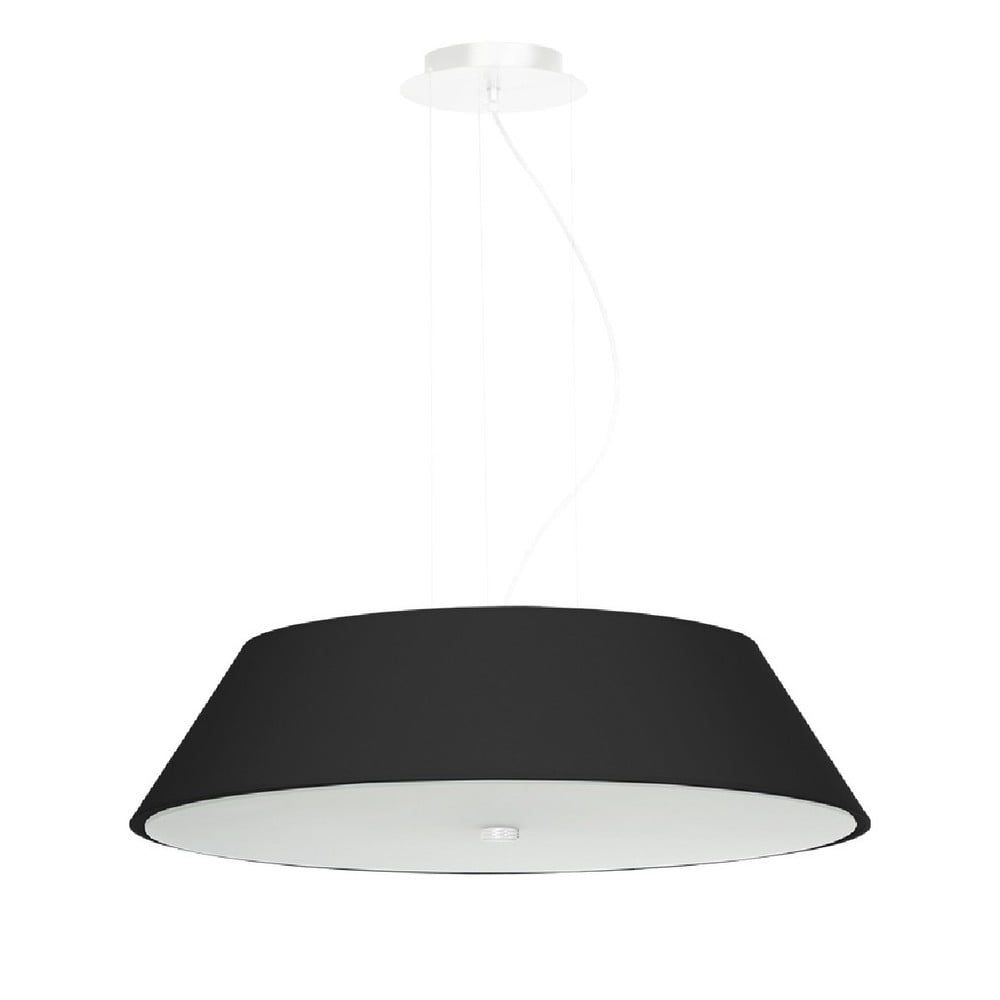Černé závěsné svítidlo se skleněným stínidlem ø 60 cm Hektor – Nice Lamps - Bonami.cz