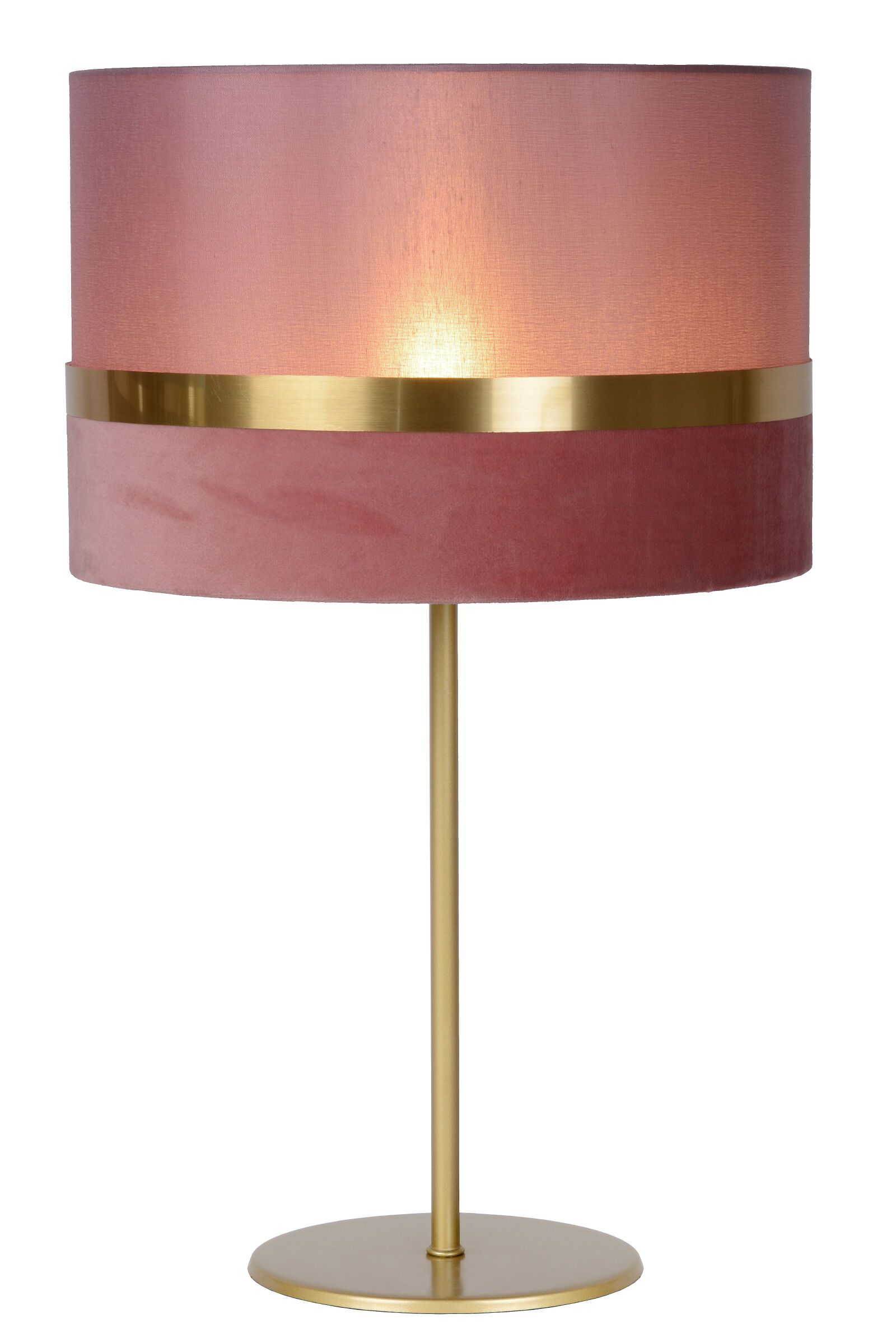 LUCIDE 10509/81/66 EXTRAVAGANZA TUSSE stolní lampa V500mm 1xE14 růžová, zlatá - Svítidla FEIM
