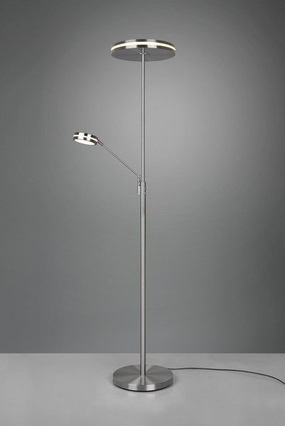TRIO 426510207 FRANKLIN dotyková stojací lampa SMD LED V1810mm 35W/4100lm, 6,5W/650lm 2700+3200+4000K matný nikl, stmívatelná - Svítidla FEIM