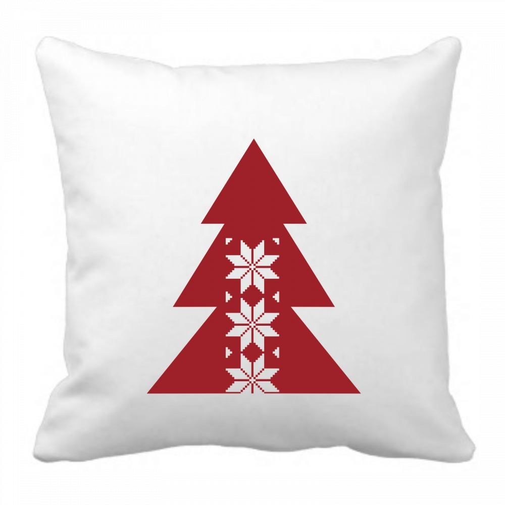 Pieris design Vánoční polštářek - skandinávské hvězdy tmavě červená - Pieris design