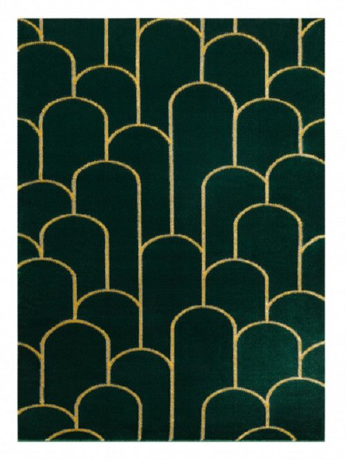Dywany Łuszczów Kusový koberec Emerald 1021 green and gold - 80x150 cm - Mujkoberec.cz