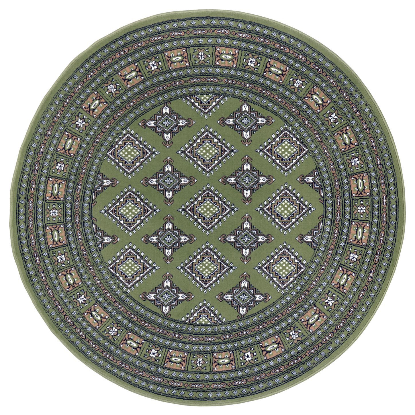 Nouristan - Hanse Home koberce Kusový koberec Mirkan 105501 Green kruh - 160x160 (průměr) kruh cm - Mujkoberec.cz