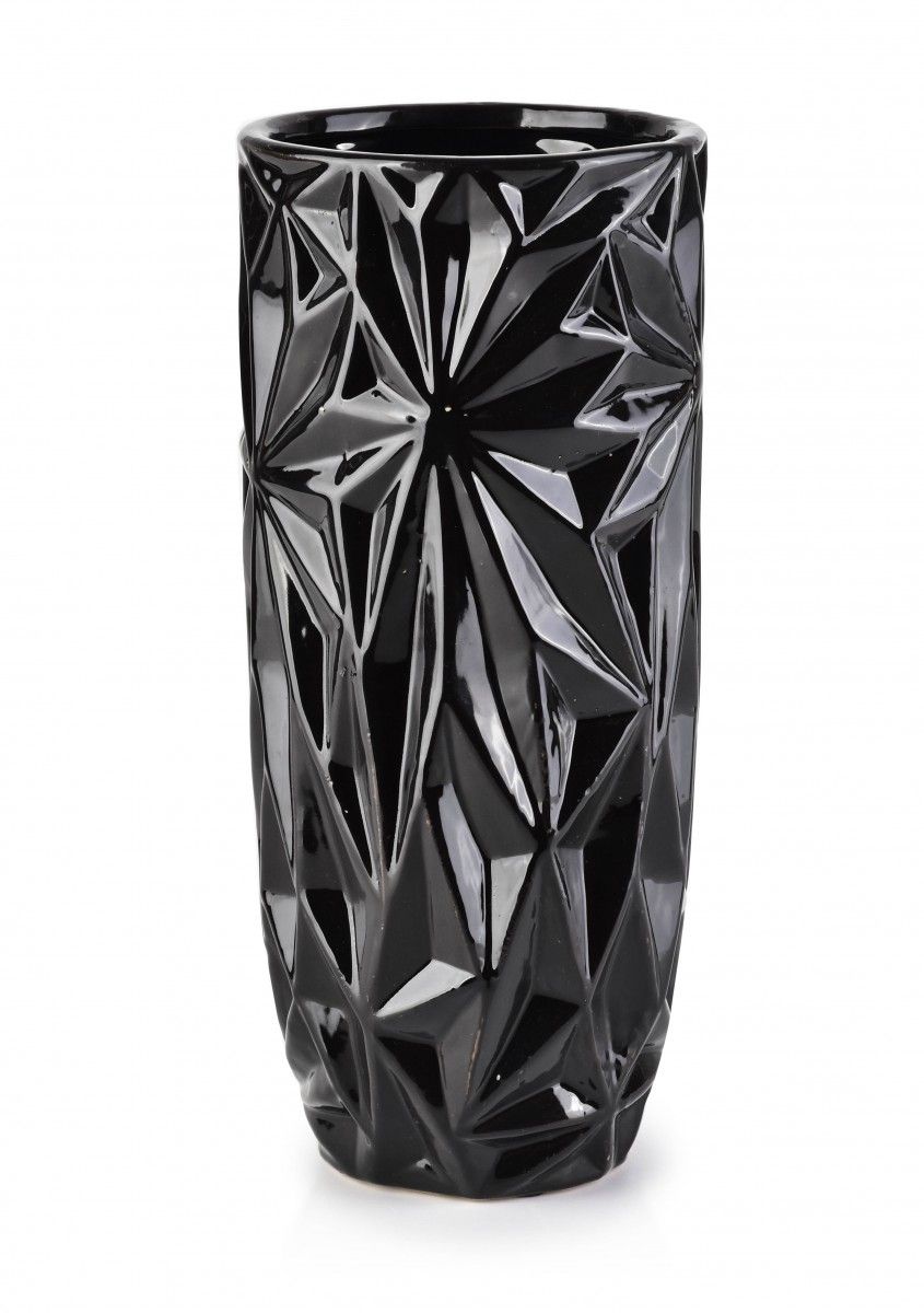 Mondex Keramická váza LORELAI 29 cm černá - Houseland.cz