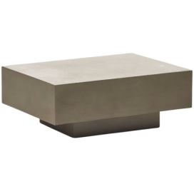 Šedý cementový konferenční stolek Kave Home Rustella 80 x 60 cm